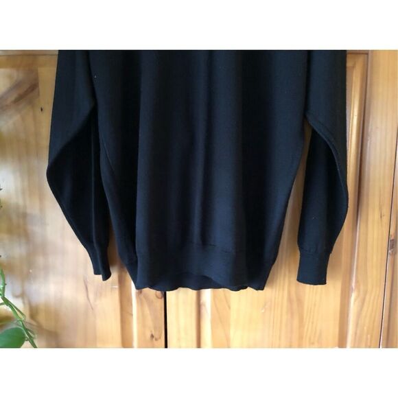 Mens FRANCO ROSSI ITALY Wool Blend Black Pullover Sweater SZ XL - Picture 4 of 11